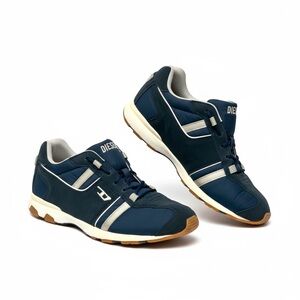 💥 Vintage Y2K Diesel Proton Sneakers‎ 👟 Blue Leather Mesh | Men’s 11